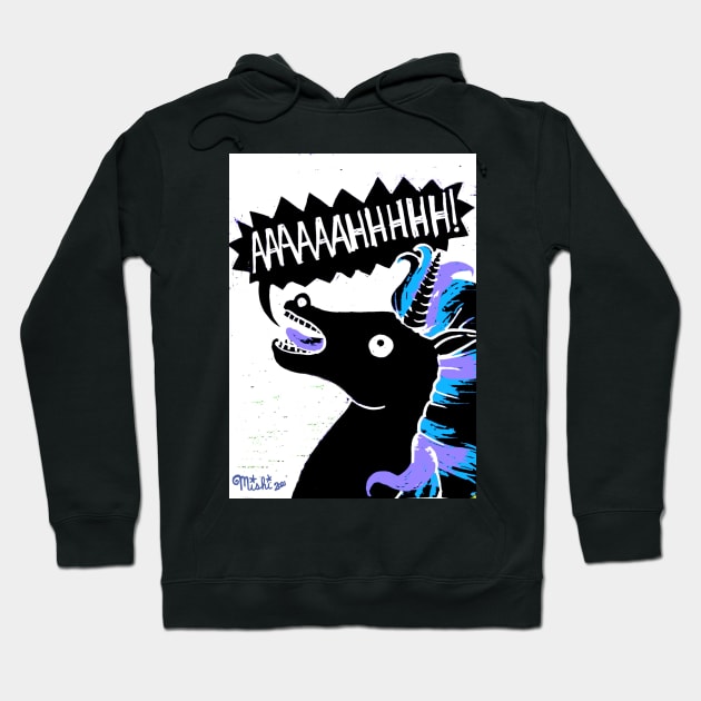 AAAAAAHHHHH!! Says the Unicorn Hoodie by Mishi